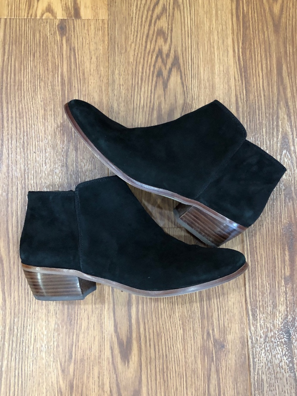 Sam Edelman Black Suede Ankle Boots Size 9